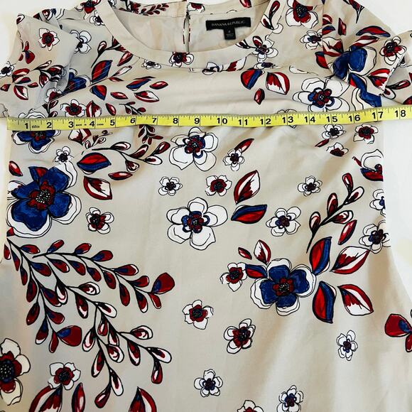 Banana Republic Floral Print Short Sleeve Dress Size 2 Multicolor - Picture 7 of 9